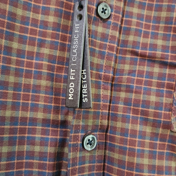 Men's Ben Sherman Navy Blazer Plaid Long Sleeve Button Down Shirt, Size L - Picture 7 of 15